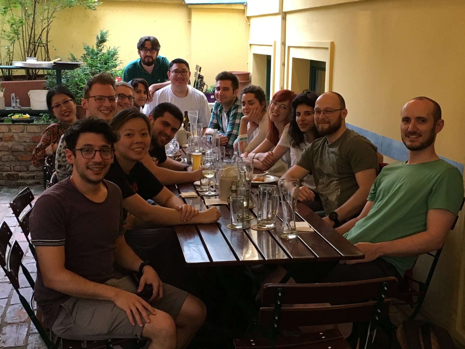 Lab group having fun
