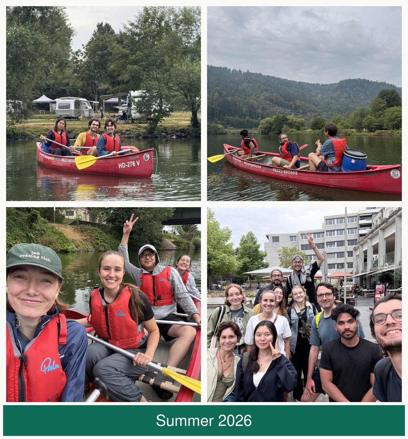 Summer 2026 — lab canoe outing